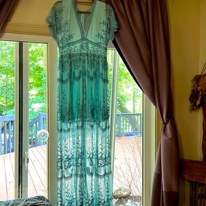 Altar’d State Baby Blue lace Dress “Mariska”
